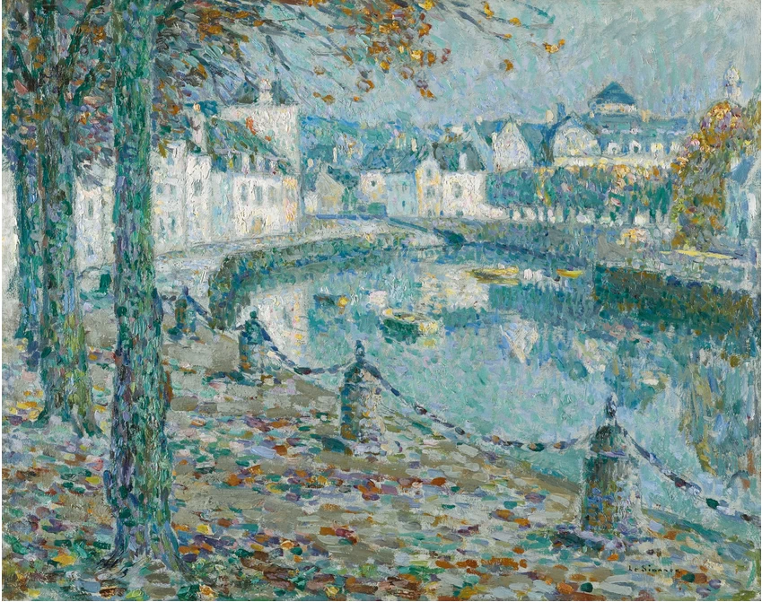 Henri Le Sidaner - 157, La città al mattino, Quimperlé